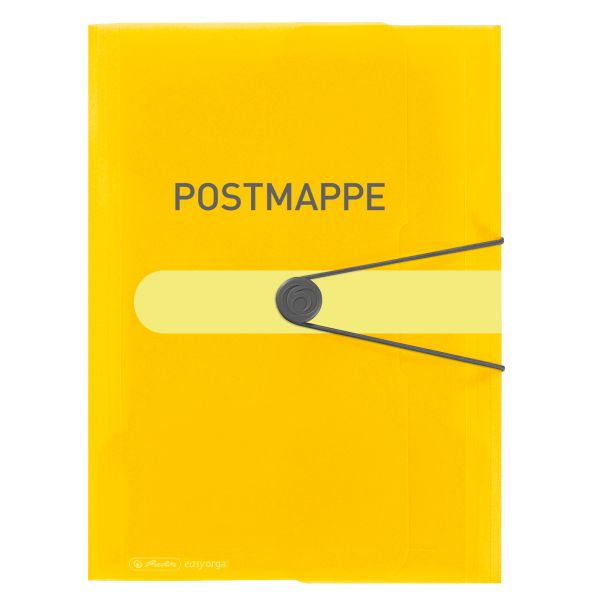 desky s gumičkou, PP, A4, Postmappe transparentní žluté