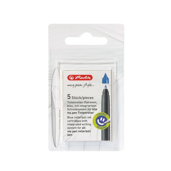 Bombičky do inkoustového rolleru my.pen, modré 5 ks na blisteru