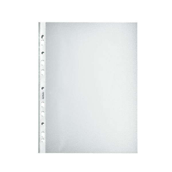 děrovaný zakládací obal, A4, Herlitz, PP orange peel, 100 ks, Premium