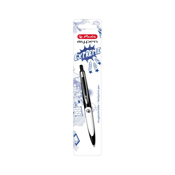 Kuličkové pero my.pen, černé/bílé