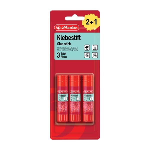 lepicí tyčinka, 8 g, bez rozpouštědel, 3 ks Herlitz