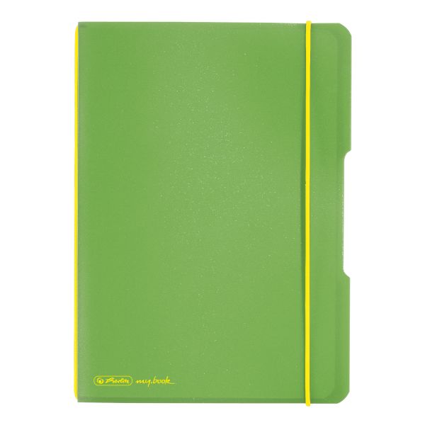 Notizheft flex PP A5,40 Blatt, kariert hellgrün, my.book