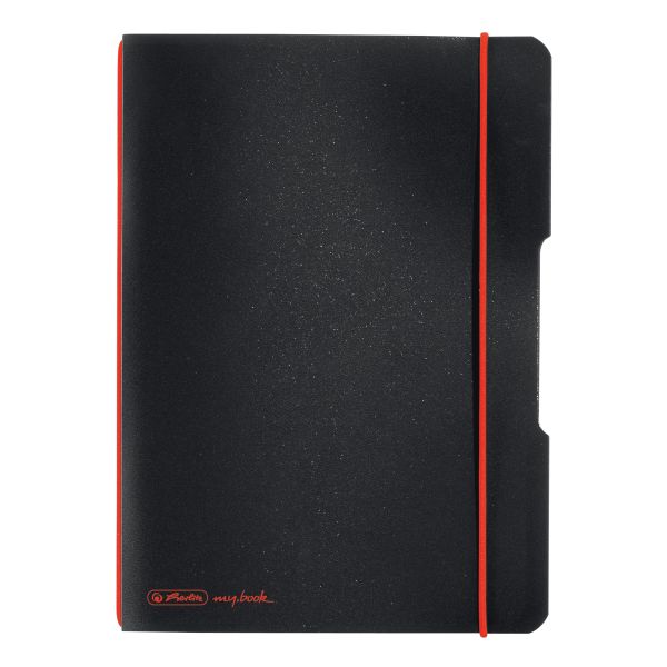 Notizheft flex PP A5,40 Blatt, kariert schwarz, my.book