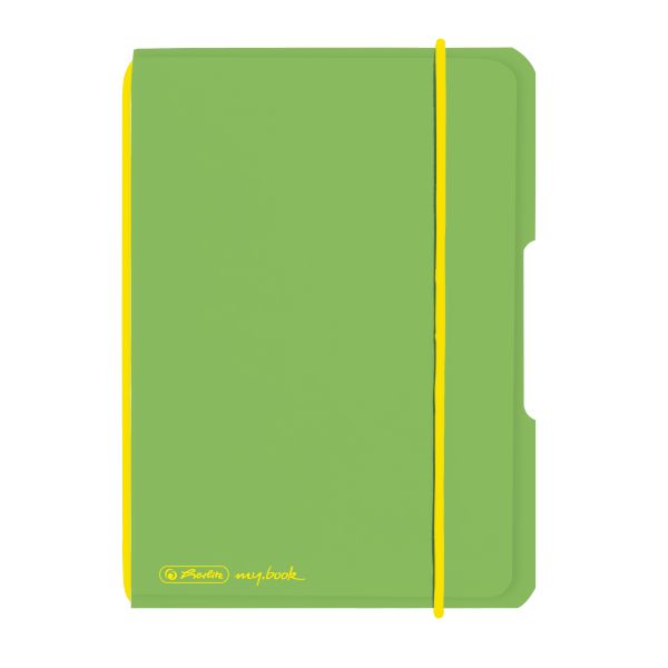 Notizheft flex PP A6,40 Blatt, kariert hellgrün, my.book