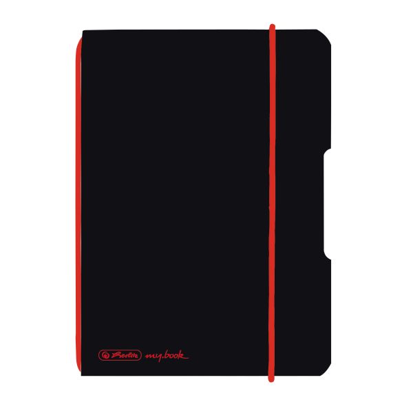 Notizheft flex PP A6,40 Blatt, kariert schwarz, my.book