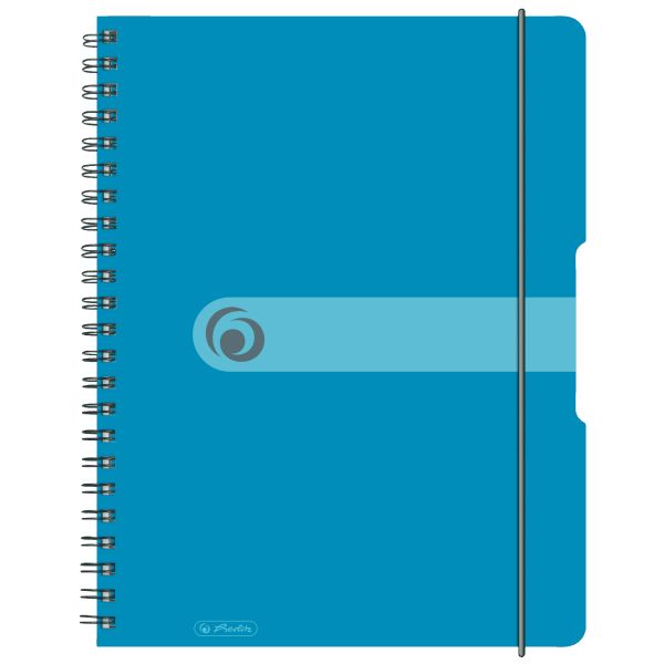 Spiralblock A4 to go 80 Blatt Sonderlineatur kariert transp.blau