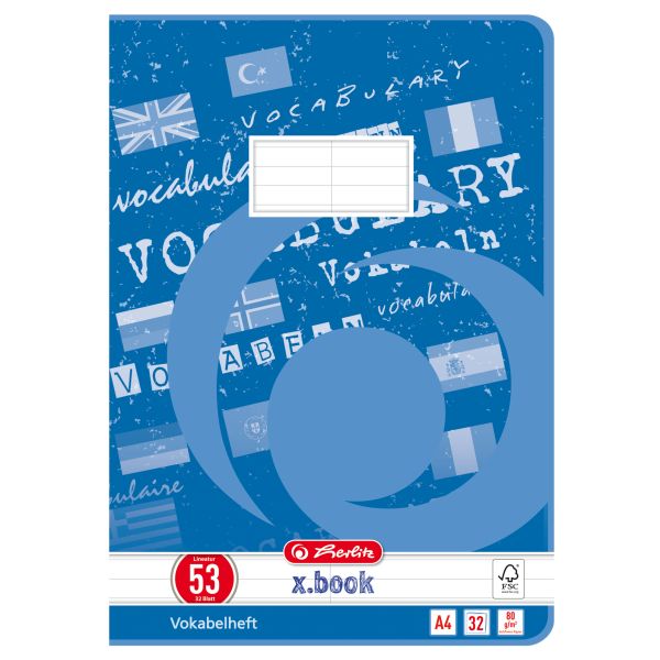 Vokabelheft A4 32 Blatt FSC Mix Lineatur 53 1 Motiv
