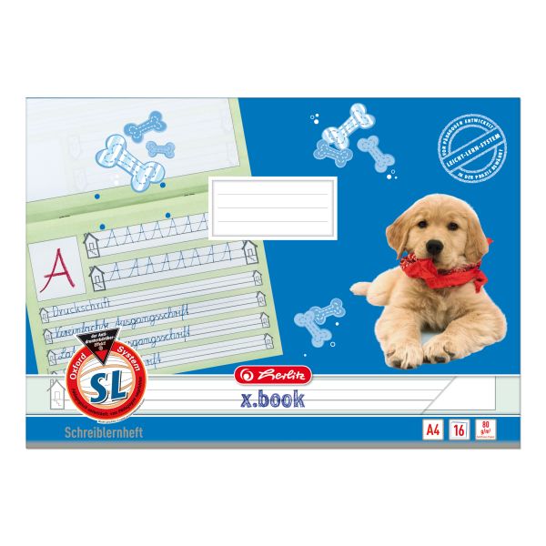 Herlitz Schreiblernheft A4 Lineatur SL, 16 Blatt