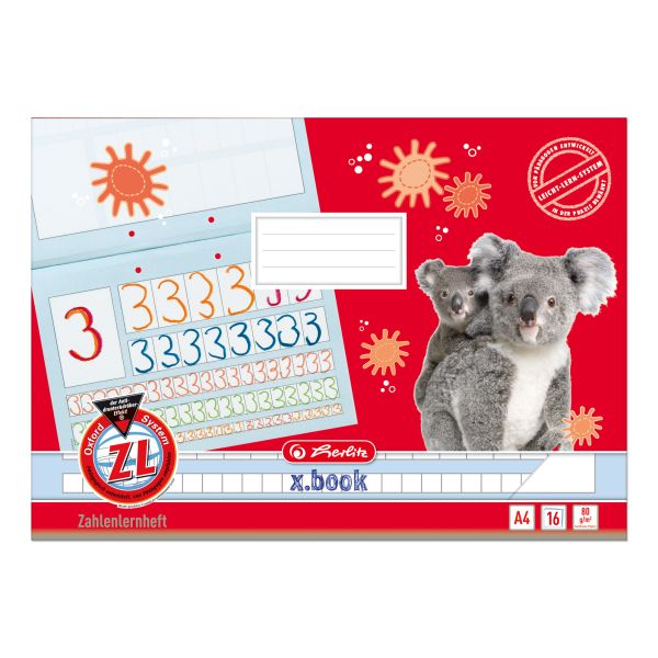 Zahlenlernheft A4 quer 16 Blatt Lineatur ZL