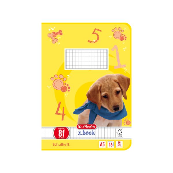 Herlitz Schulheft A5 Lineatur 8f mit Motiv, 16 Blatt