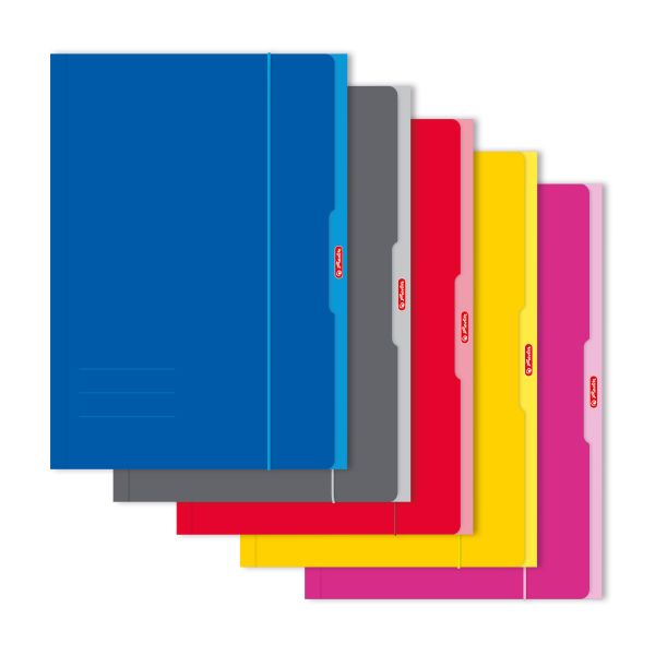 Sammelmappe A3 farbig sortiert rot, gelb, pink, grau, blau
