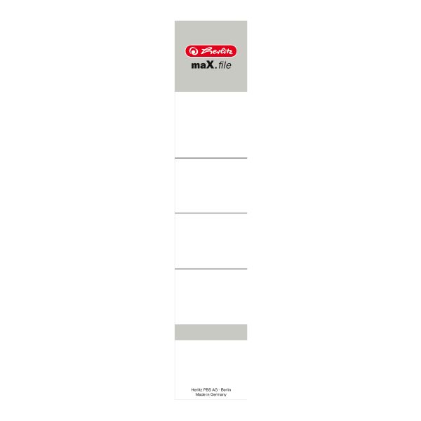 Ordnerrückenschild maX.file selbst- klebend 5 cm weiß 10er