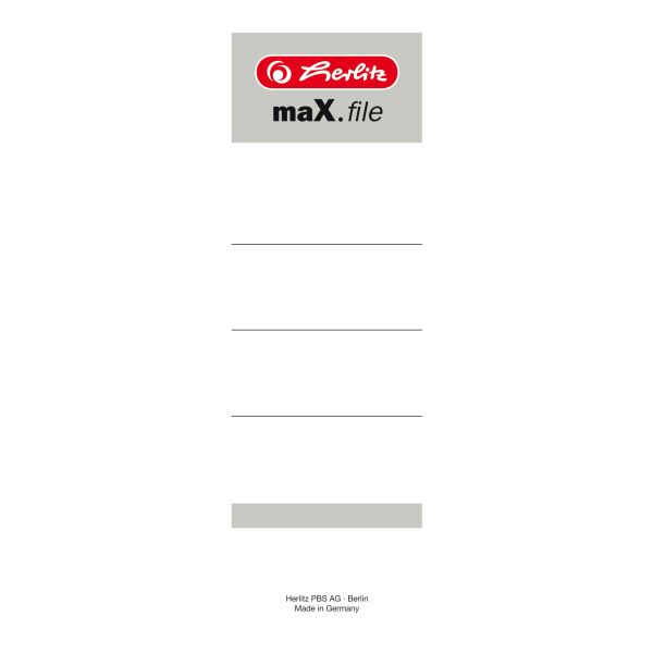 Ordnerrückenschild maX.file selbst- klebend 8 cm weiß 10er
