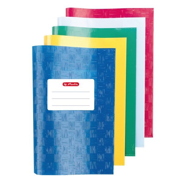 Hefthülle A5 Baststruktur farbig sortiert 5er Packung