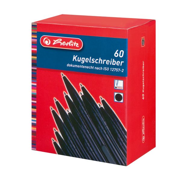 Kugelschreiber schwarz 60 Stück