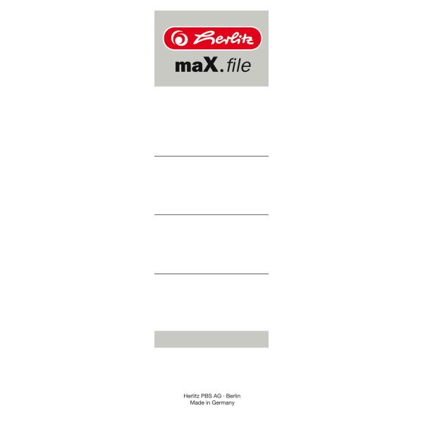Ordnerrückenschild maX.file EINSTECK 8 cm weiß 10er