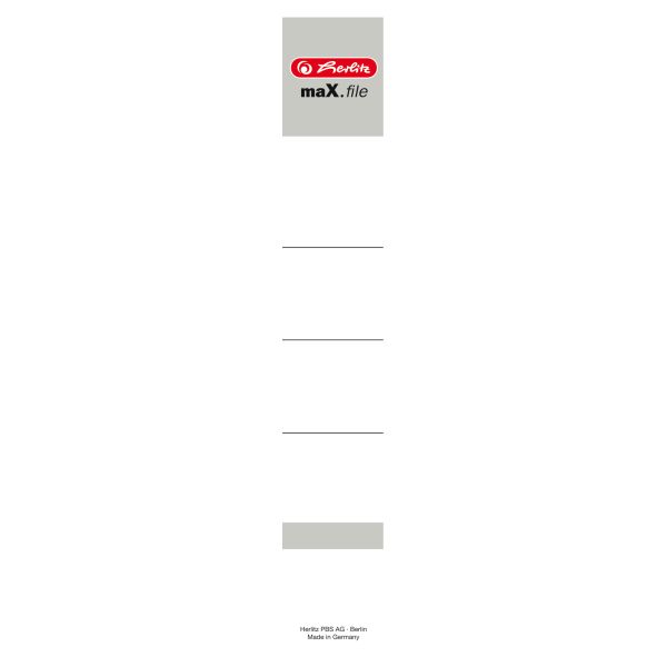 Ordnerrückenschild maX.file EINSTECK 5 cm weiß 10er