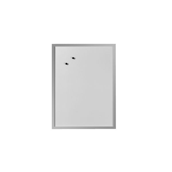Whiteboard und Magnettafel 40x60cm mit Holzrahmen silberfarben
