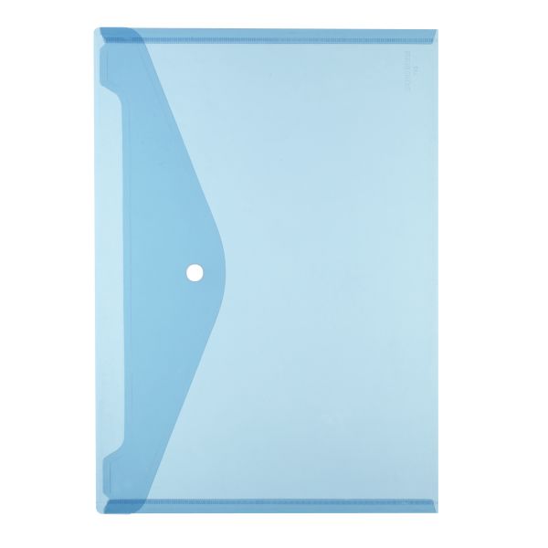 Dokumententasche PP A4 transparent blau