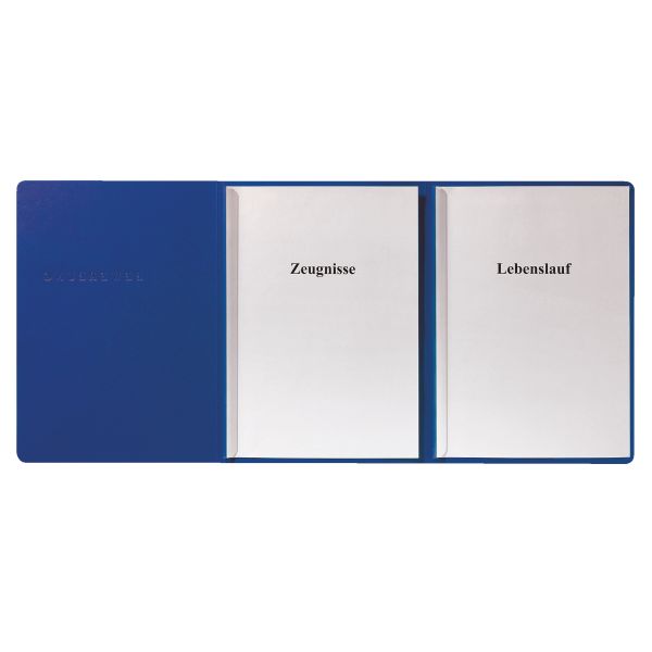 30 Blatt blau 5er Packung Herlitz 10417012 Bewerbungsmappe A4 RC-Karton Express-Clip blau 