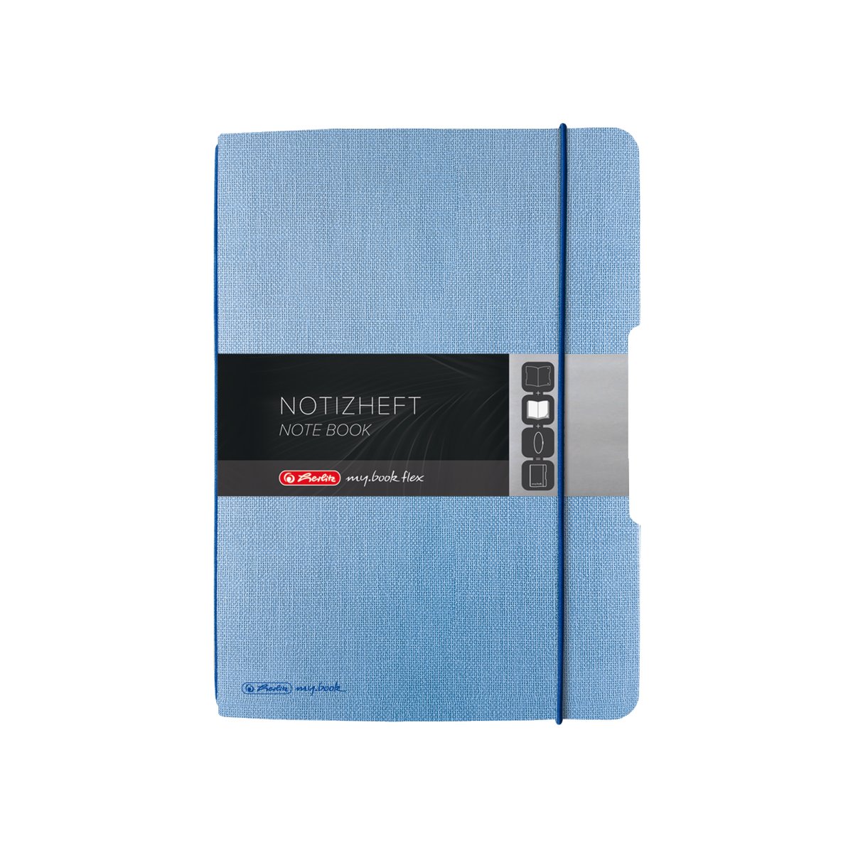 Notizheft flex Leinen A5,40 Blatt, punktiert, FSC-Mix, hellblau, my ...