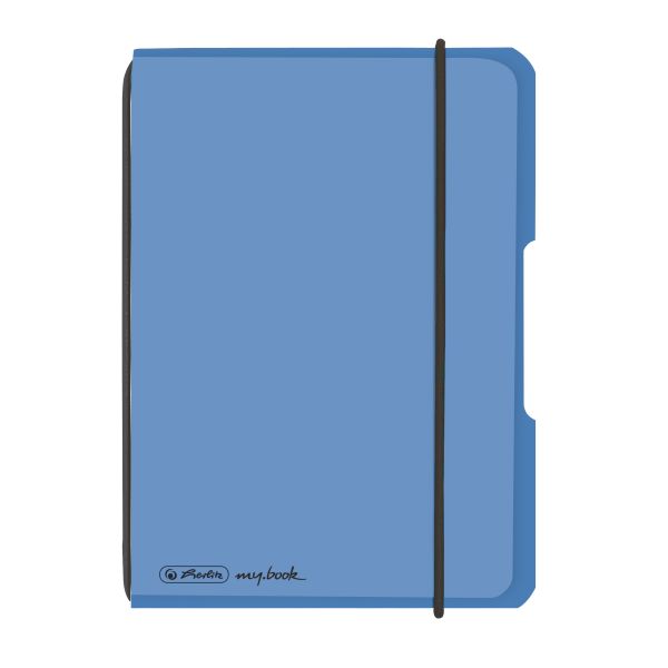 Notizheft flex PP A6,40 Blatt, kariert blau, my.book