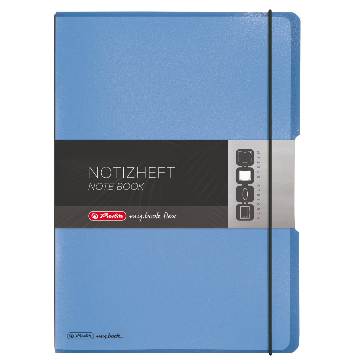 Notizheft flex PP A4,40Blatt kariert und 40Blatt liniert,blau,gelocht ...