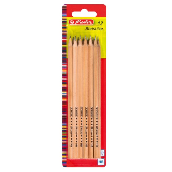 Bleistifte Skizzo natur HB 12 Stück auf Blisterkarte