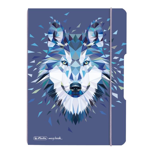 Notizheft flex PP A5,40 Blatt, punktiert Wild Animals Wolf, my.book