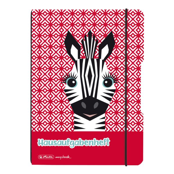 Aufgabenheft flex PP A5, 48 Blatt Cute Animals Zebra, my.book