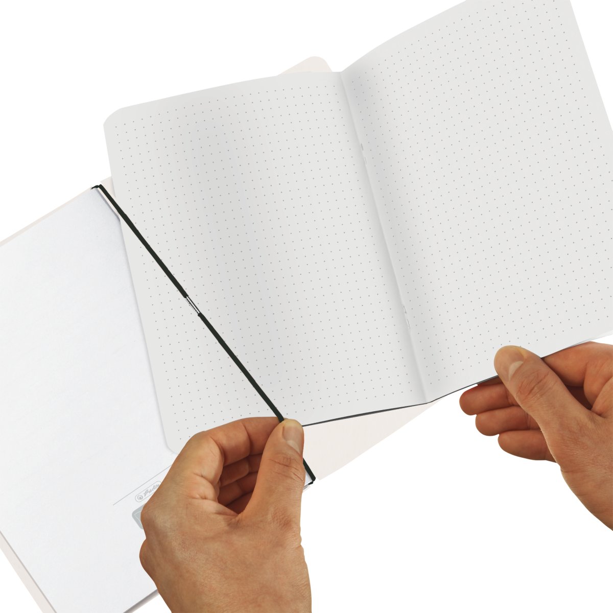 Notizheft flex A5, 40 Blatt, punktiert Just Black, my.book - Herlitz