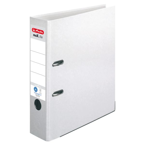Ordner maX.file nature plus A4 8cm weiß