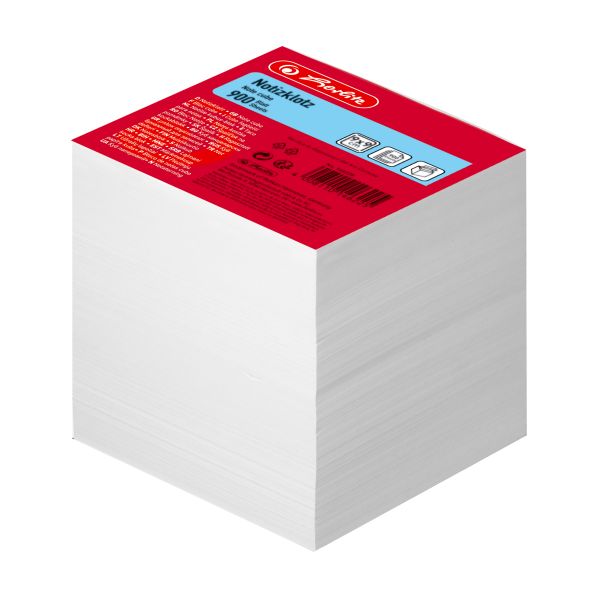 Notizklotz 900 Blatt 9x9x9 cm weiß