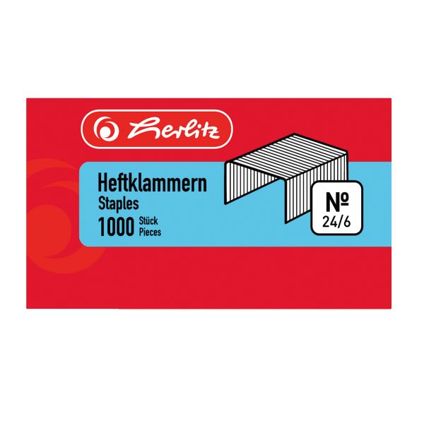 Heftklammer No.24/6 verzinkt 2x1.000 St. Hängeware auf Blisterkarte