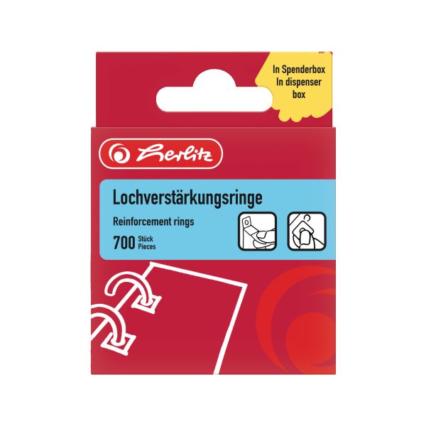 Lochverstärker 11mm transparent selbstklebend 700 Stück