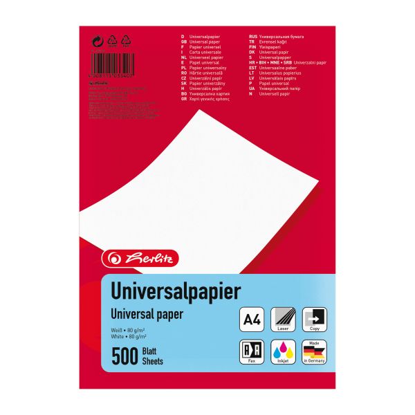 Universalpapier A4 80g weiß 500 Blatt
