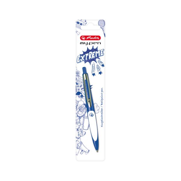 Kugelschreiber my.pen blau/weiß