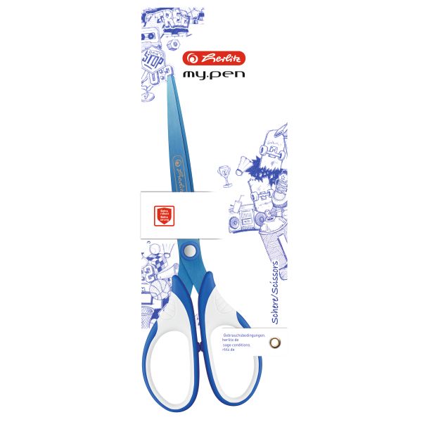 Schere my.pen blau/weiß
