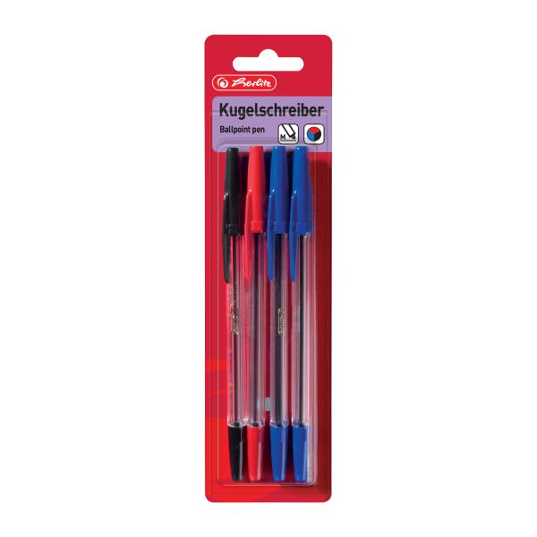 Kugelschreiber Büro farbig sortiert 4 Stück