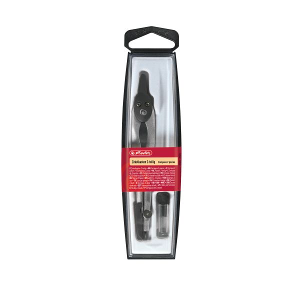 Zirkelkasten zweiteilig schwarz in Hängepackung