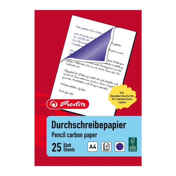 Durchschreibepapier A4 25 Blatt
