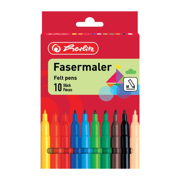 Fasermaler 10er in Hängeschachtel