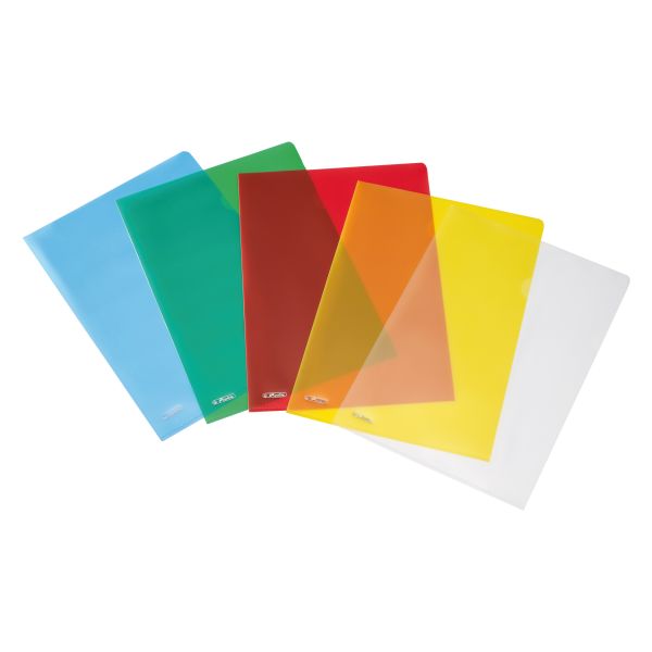document protector A4 pyramid assorted colours 10 pieces