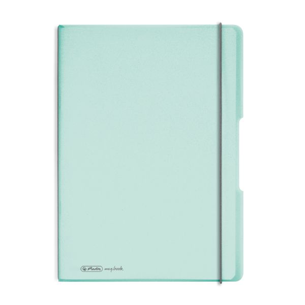 Notebook flex PP A4, 40sheets squared and 40sheets ruled, mint punched, microperforation my.bbok