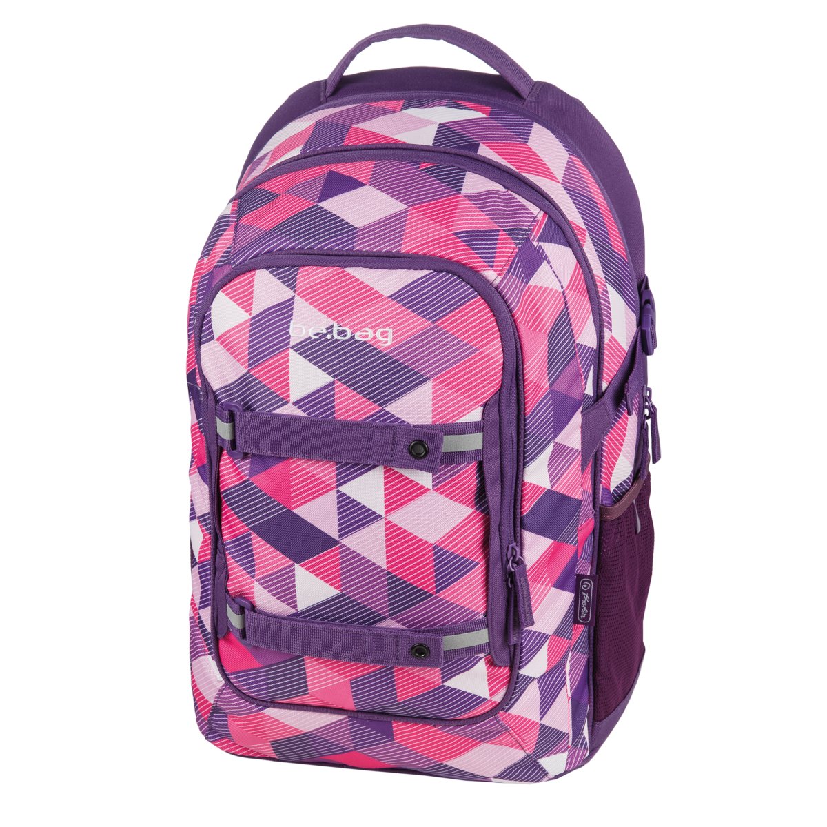 school backpack be.bag beat Purple Checked - Herlitz