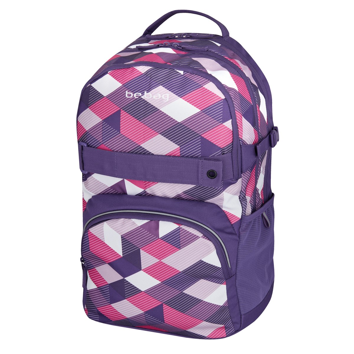 mint Executable Conclusion school backpack be.bag cube Purple Checked - Herlitz