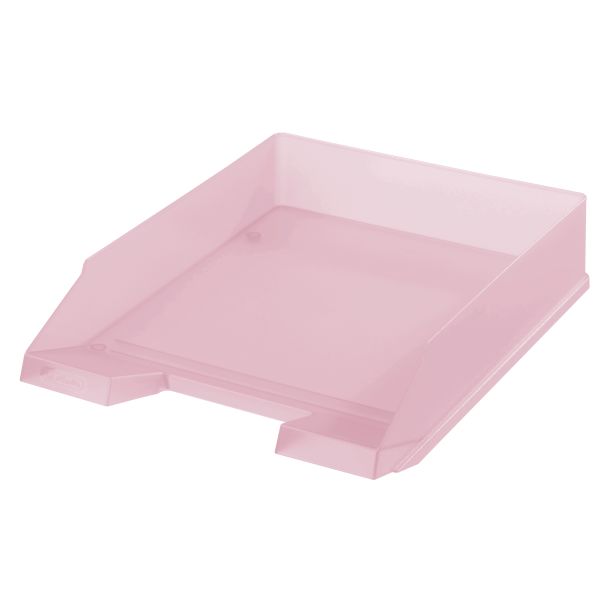 filing tray A4-C4 classic Herlitz rosé translucent Pastels