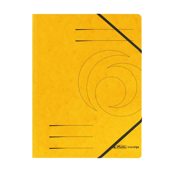 elastic folder Quality A4 yellow