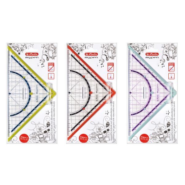 geometry triangle my.pen plastic 25cm assorted colours