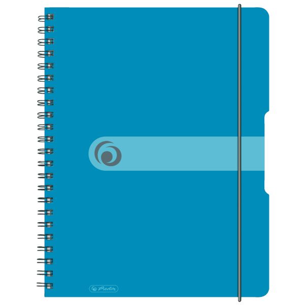 spiral pad A4 to go 80 sheets spezial ruling transparent blue